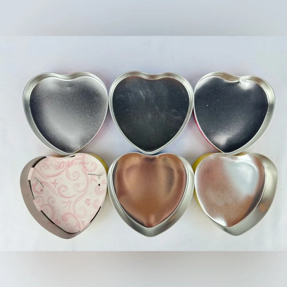 Vintage Brighton Heart Shaped Trinket Box Set of 3